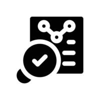 audit glyph icon. Strong and solid icon for websites and mobile apps. vector