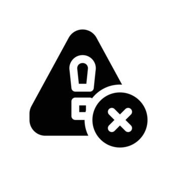 precaution glyph icon. Strong and solid icon for websites and mobile apps. vector