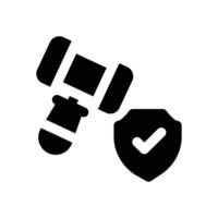 protection law glyph icon. Strong and solid icon for websites, mobile interfaces, presentations, and visual branding. High quality and easy to edit. vector