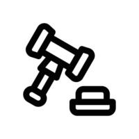 auction hammer line icon. Clean and minimalist icon for websites, mobile apps, presentations, and logos. Fully scalable and customizable for any project. vector
