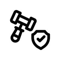 protection law line icon. Clean and minimalist icon for websites, mobile apps, presentations, and logos. Fully scalable and customizable for any project. vector
