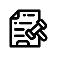 legal document line icon. Clean and minimalist icon for websites and mobile apps. vector