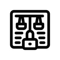 privacy law line icon. Clean and minimalist icon for websites, mobile apps, presentations, and logos. Fully scalable and customizable for any project. vector