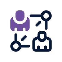 relation dual tone icon. Sleek and modern icon for websites and mobile apps. vector