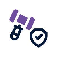 protection law dual tone icon. Sleek and modern icon for websites and mobile apps. vector