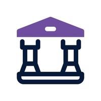 court dual tone icon. Sleek and modern icon for websites and mobile apps. vector