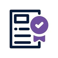 accreditation dual tone icon. Sleek and modern icon for websites and mobile apps. vector