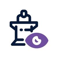 witness dual tone icon. Sleek and modern icon for websites and mobile apps. vector
