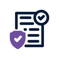compliance dual tone icon. Sleek and modern icon for websites and mobile apps. vector
