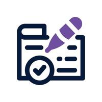 completion dual tone icon. Sleek and modern icon for websites and mobile apps. vector