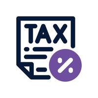 taxation dual tone icon. Sleek and modern icon for websites and mobile apps. vector