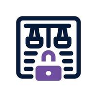 privacy law dual tone icon. Sleek and modern icon for websites and mobile apps. vector