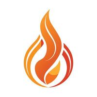 Abstract Flame Icon with Modern and Innovative Droplet Design vector