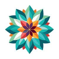 Abstract Flower Icon with Modern and Innovative Geometric Design vector