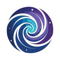 Abstract Spiral Galaxy Icon with Modern and Innovative Design vector