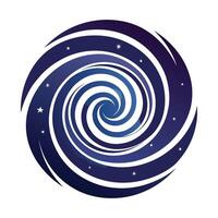 Modern Spiral Galaxy Icon with Unique and Creative Design vector