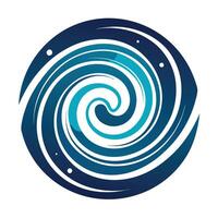 Stylized Spiral Galaxy Icon with Modern Design Elements vector