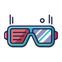 Modern Augmented Reality Glasses Icon with Unique and Creative Design vector