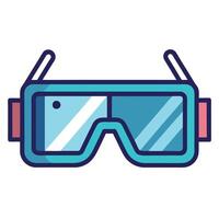 Abstract Augmented Reality Glasses Icon with Modern and Innovative Design vector