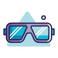 Stylized Augmented Reality Glasses Icon with Modern Design Elements vector