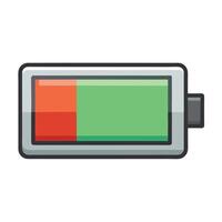 Minimalist Battery Icon with Modern Design Elements vector
