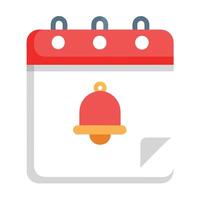 Sleek and Modern Calendar Icon with Futuristic Alarm Bell Design vector