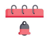 Minimalist Calendar Icon with Alarm Bell and Modern Design Elements vector
