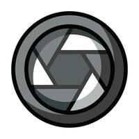 Modern Camera Lens Icon with Unique Creative Design vector