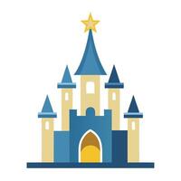 Modern Castle Icon with Unique and Creative Star Design vector