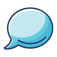 Sleek and Modern Chat Bubble Icon with Futuristic Design vector