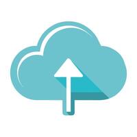 Simple Cloud Storage Icon with Modern Design Elements vector