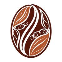 Abstract Coffee Bean Icon with Modern and Innovative Design vector