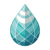 Stylized Drop Icon Gradient Grid and Modern Design Elements vector