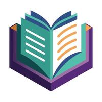 Sleek and Modern E-Book Icon with Futuristic Design vector