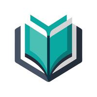 Abstract E-Book Icon with Modern and Innovative Design vector
