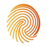 Modern Fingerprint Icon with Unique and Creative Design vector