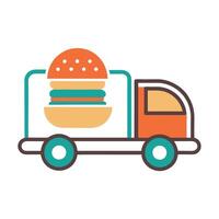 Abstract Food Delivery Icon with Modern and Innovative Design vector
