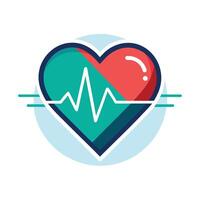 Sleek and Modern Heart Rate Icon with Futuristic Design vector