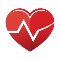 Abstract Heart Icon with Modern and Innovative Pulse Design vector
