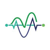 Sleek and Modern Heartbeat Icon with Futuristic Digital Wave Design vector