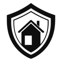 Sleek and Modern Home Icon with Futuristic Shield Design vector