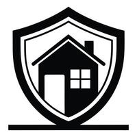 Abstract Home Icon with Modern and Innovative Shield Design vector