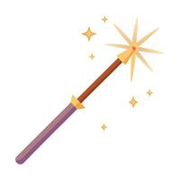 Sleek and Modern Magic Wand Icon with Futuristic Sparkle Design vector