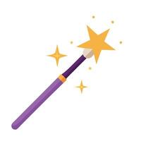 Abstract Magic Wand Icon with Modern and Innovative Sparkle Design vector