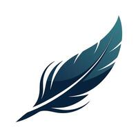 Stylized Bird Icon with Feather and Modern Design Elements vector