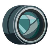 Stylized Camera Lens Icon with Modern Design Elements vector