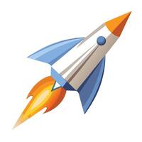 Modern Paper Airplane Icon with Unique and Creative Rocket Design vector