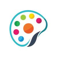 Sleek and Modern Paint Palette Icon with Futuristic Design vector