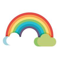 Abstract Rainbow Icon with Modern and Innovative Cloud Design vector