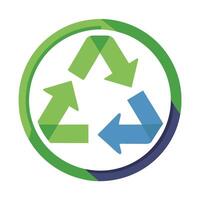 Sleek and Modern Recycling Icon with Futuristic Design vector